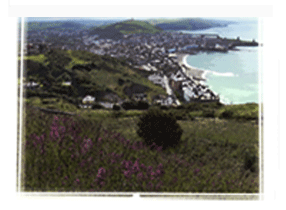 Looking down on Aberystwyth